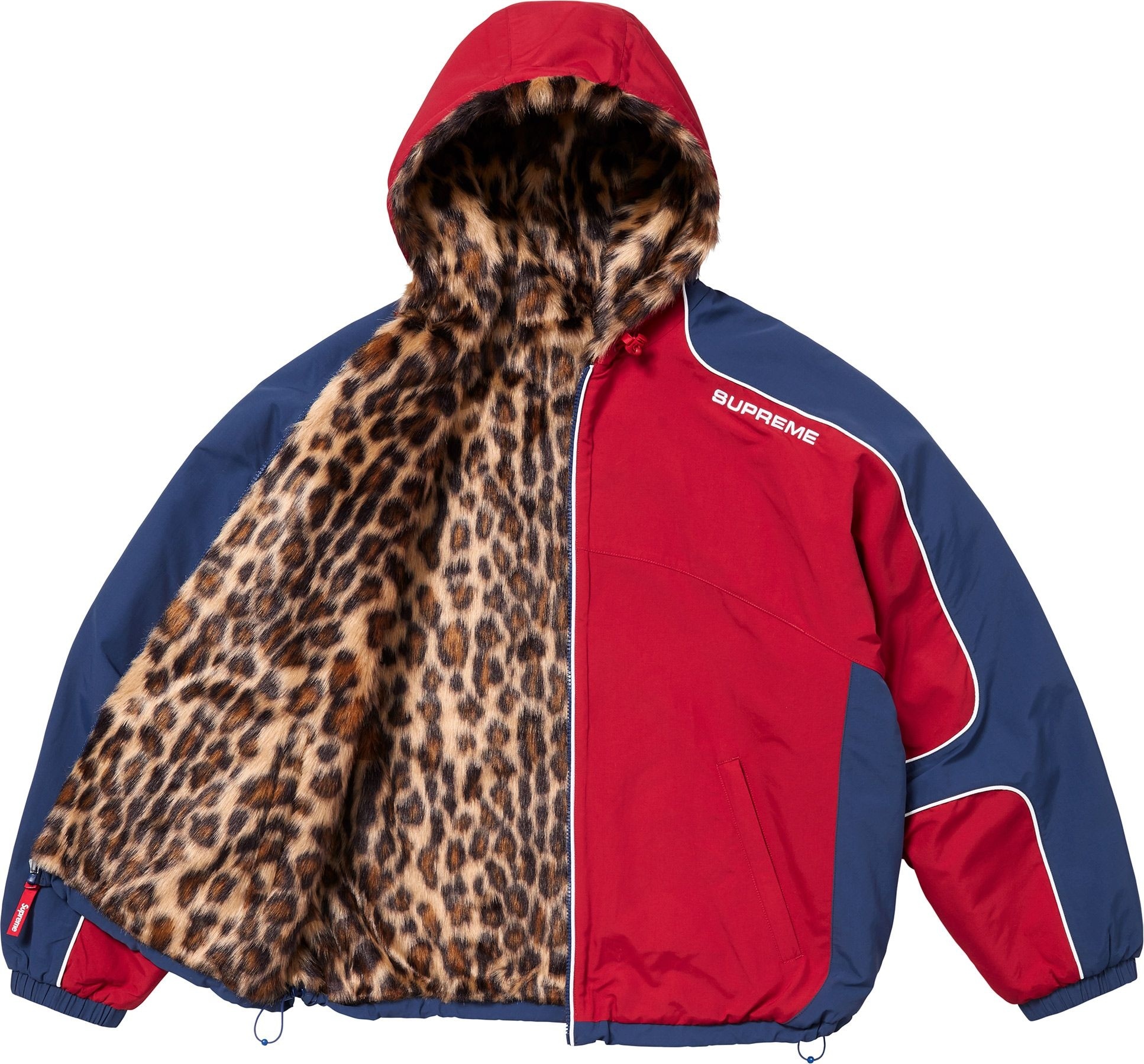 Faux Fur Reversible Hooded Track Jacket view 20